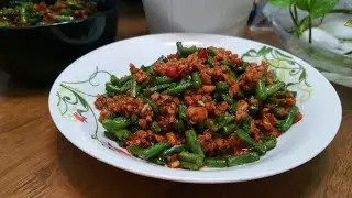 Fried Long Beans with Minced Pork | @DAPUR2020