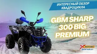 НЕОБЫЧНЫЙ ОБЗОР на квадроцикл GBM SHARP BIG 300 PREMIUM от X-MOTORS