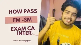 How to pass Fm-sm exam Ca inter || strategy for fmsm || sm ko kese kare