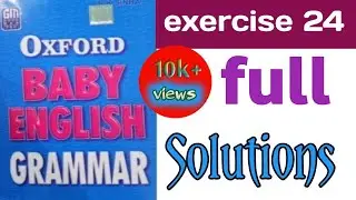 exercise 24 || Oxford baby English grammar || Arvind classes || #grammar #arvindclasses