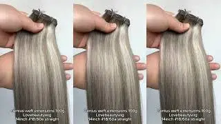 lovebeautywig | 14inch Highlight 18/60a Genius Weft Hair Extensions Human Hair 100g#geniusweft
