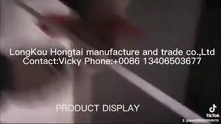 A display of production process of the Knotless Net Extrusion Line.