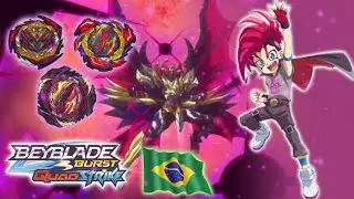 todos os lan&ccedil;amentos do bel daizora + divine Belfyre (beyblade burst quad strike) br