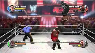 WWE ALL STARS MARK HENRY & THE BIG BOSS MAN VS R TRUTH  & CODY RHODES