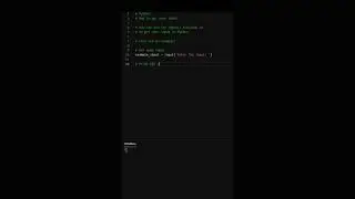 How to get user input in Python