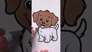 Relaxing ASMR Puppy Drawing with Ohuhu Markers 🐶