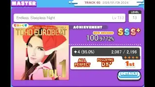 MAIMAI DX PRiSM PLUS Endless, Sleepless Night DX MASTER LV13(13.3) 4星AP FDX+ (雙AP)