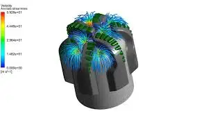 Computational Fluid Dynamics Simulation of a Drill Bit