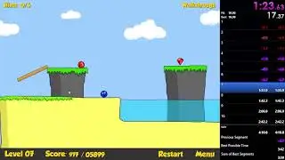 red and blue balls speedrun in 3:52!