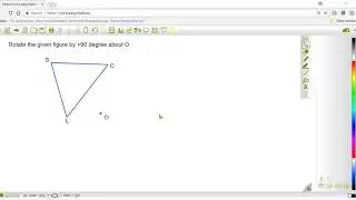 Rotation by 90 degree in anticlockwise direction about O.