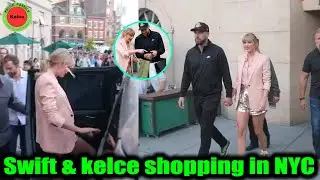 Taylor Swift & Fianc&eacute; Travis Kelce were spotted shopping in New York City after a vacation in Italy