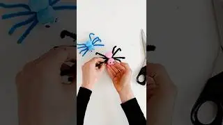 How to make pipe cleaner and pompom spiders