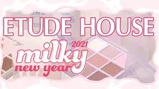 Etude House 🐄 MILKY NEW YEAR COLLECTION HAUL [ Soonjung Cream , Tone Up , Play Color Eyes , Cheek ]