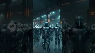 Futuristic Robot Army in Massive Hangar | Sci-Fi Visual