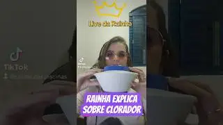 Rainha na live falando do Clorador de piscinas 📲👑