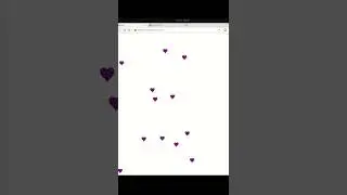 Heart rain effect using HTML, CSS and Javascript