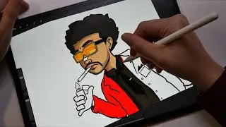 Drawing The Weeknd on my iPad Pro