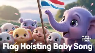 Flag Hoisting Baby Song 🇮🇳 | Cute 3D Baby Animals | Happy Garden Tunes