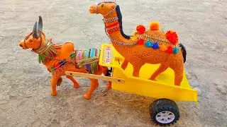 DIY Mini Bullock Cow Cart Making From Wooden Sticks | Handmade Model for University Presentation