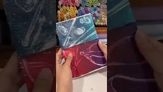 #notebookcover📝 #shorts #diynotebook #notebook #gelprinting #backtoschool #diy #art #gelprinting