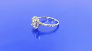 Gorgeous diamond halo engagement ring 0.70 (ctw) in 14k gold 1005 0084