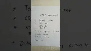 NTRO recruitment for CS/IT, EC #shorts