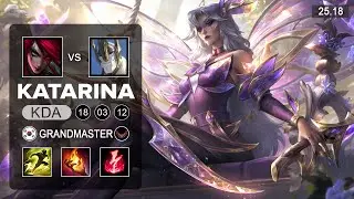 Katarina vs Galio Mid - KR Grandmaster - Patch 25.18 Season 15