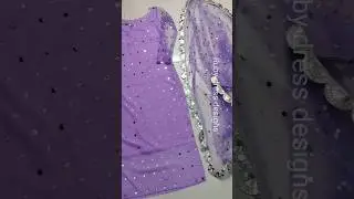 Trending mirror work with 3D outliner ✨beautiful hand work outfit designing ✨#new #dress #trending