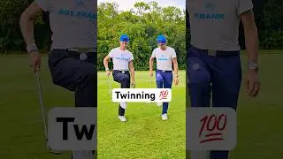 Twin Tricks in SYNC #identicaltwins #twins #chilltwins #chill #golf #golfswing #trickshots