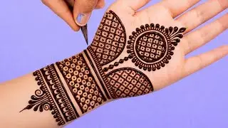Front hand easy mehndi design | latest simple gol tikki mehndi design | mehndi design step by step 