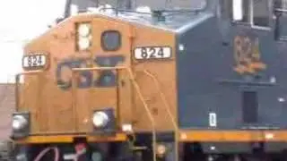 Matched Pair of CSX ES44AH Units on a Ballast Train