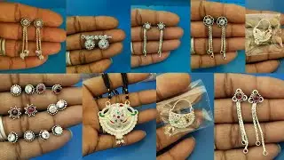 चाँदी के लेटेस्ट सुई धागा डिजाइन| silver mangalsutra design|silver fancy Nath design|silver earrings