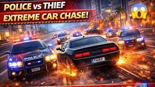 🔥 Police vs Thief Extreme Car Chase | Most Dangerous Pursuit Ever 😱🚓