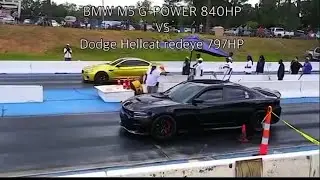 BMW M5 G POWER 840HP VS Dodge Charger Hellcat Redeye 797HP