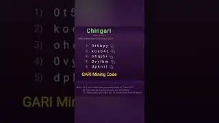 today Chingari Application GARI Mining Code.🙏🇮🇳