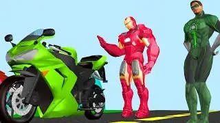superman vs ironman bike driving  | superman follow the ironman | super heros action story