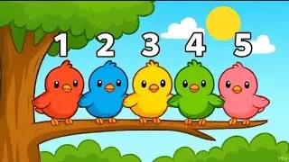 „5 Kleine Vögel | Fröhliches Kinderlied zum Mitsingen & Zählen | Lernlied für Kinder“