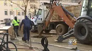 Flooding In Center City After A Water Main Break