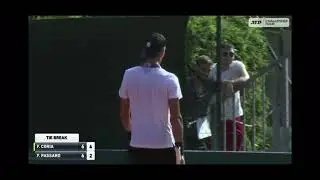 Federico Coria (1) takes 1st set in Aspria Cup Final vs Francesco Passaro (8) in tiebreaker