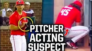 Georgia Pitcher Caught on Video Cheating Before Dominating For Win.. 😳