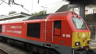 Transport for Wales Class 67 & DVT no's: 67015-82229 @ Newport {1W19} 07/09/2023.