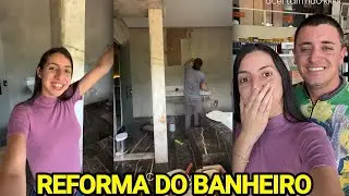 SARA KELLEN COME&Ccedil;A A REFORMA DA BANHEIRO 