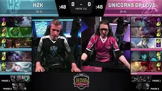 H2K vs UOL (LCS EU 2017s Неделя 10) игра 1