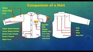 Name of the Components of a Shirt with animation