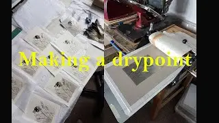 Drypoint process, how I make a drypoint print. Also called etchings