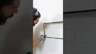 Subway Tile Shower Niche Tip - #shorts #homerepairtutor
