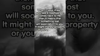 Dreaming a dead person