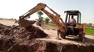 Bricks clay  mixing and diging With JCB