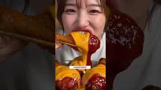 🌶️🧀 Spicy Cheese Chicken with Samyang Sauce ASMR #asmr #mukbang #satisfying #food #spicy