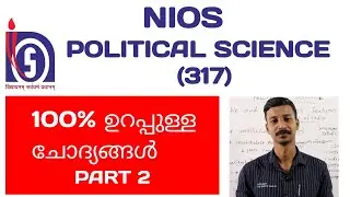 NIOS -PLus Two -POLITICAL SCIENCE-IMPORTANT TOPICS  OCTOBER EXAM 2023